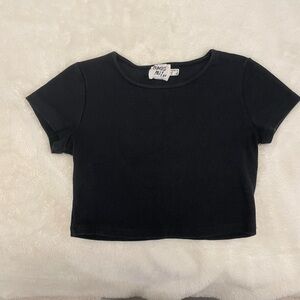 Princess Polly Ribbed Cropped Tee